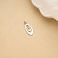 Cute Oval Layered Silver Pendant