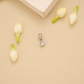 Pretty Single Stone Silver Pendant