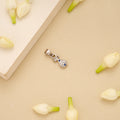 Charm White Stone Silver Pendant