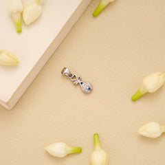 Charm White Stone Silver Pendant
