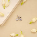 Trendy Bicycle with Pink Stone Silver Pendant