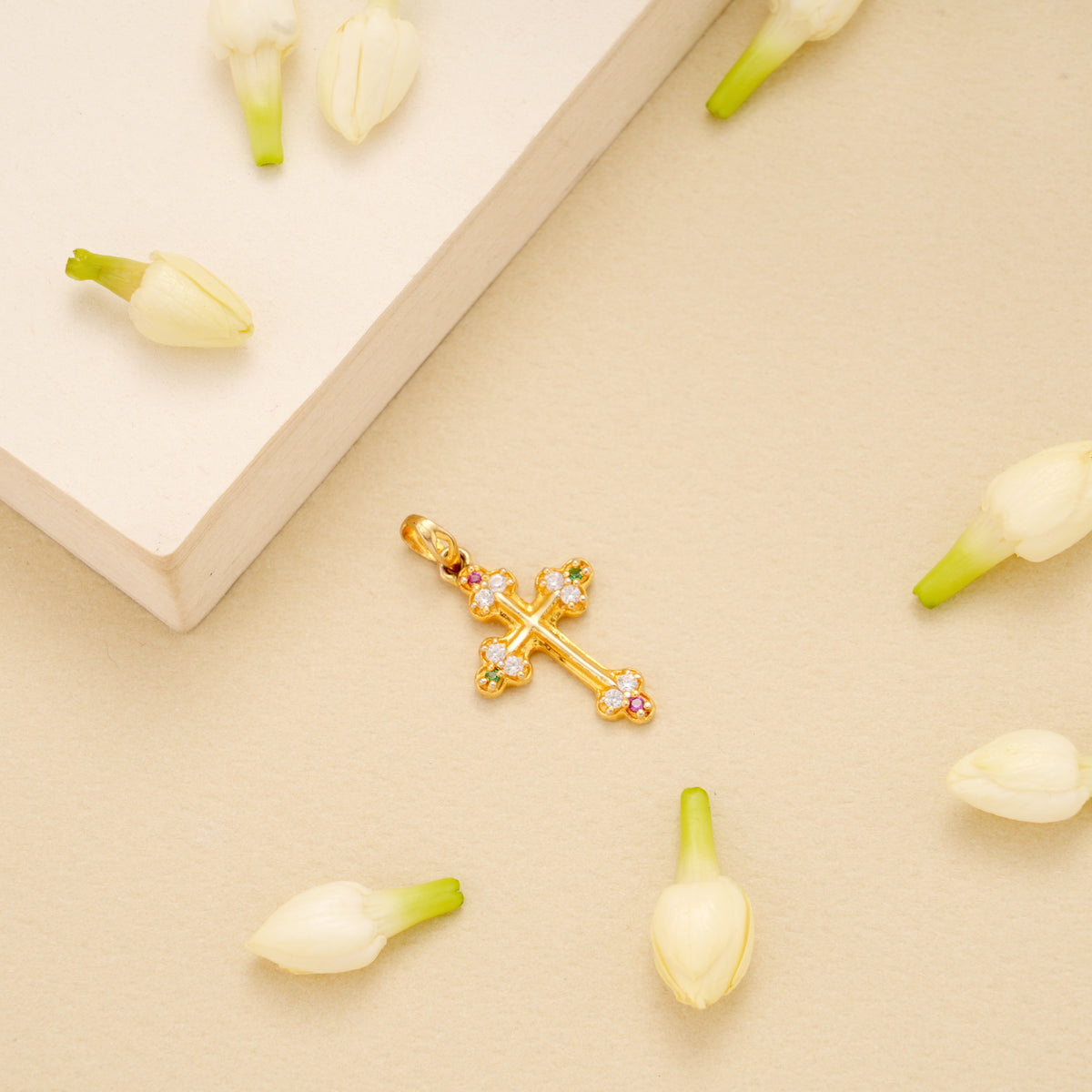 Sacred Cross Golden Pendant