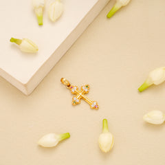 Sacred Cross Golden Pendant