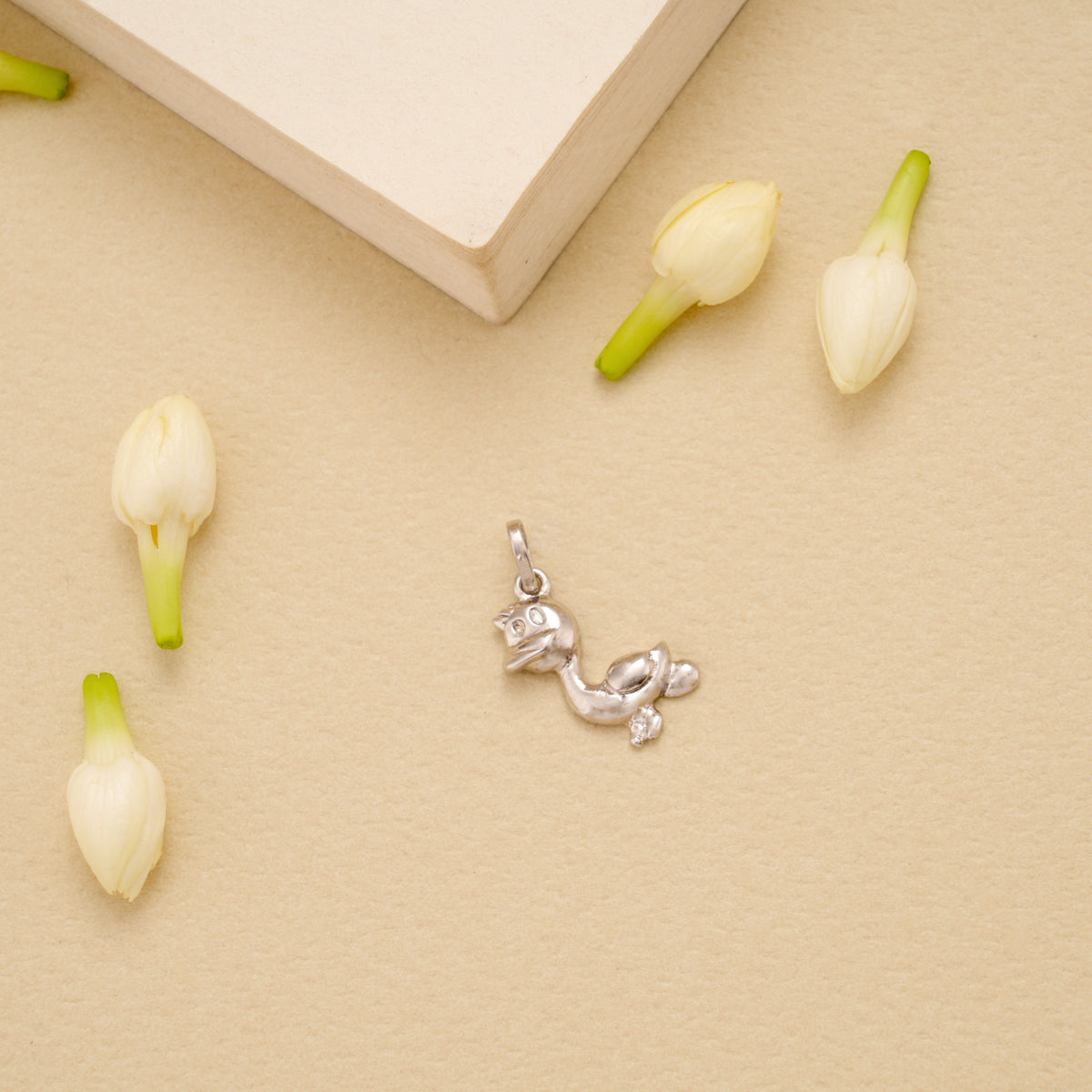 Walking Duck Charm Silver Pendant