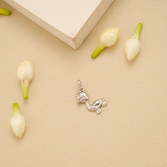 Walking Duck Charm Silver Pendant