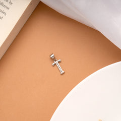 Initial T Letter Silver Pendant