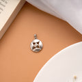 Chic Minimalist Silver Circular Design Pendant