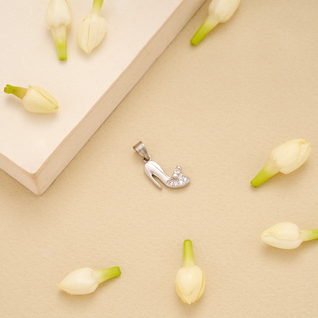 Stiletto Heel Silver Pendant for Women