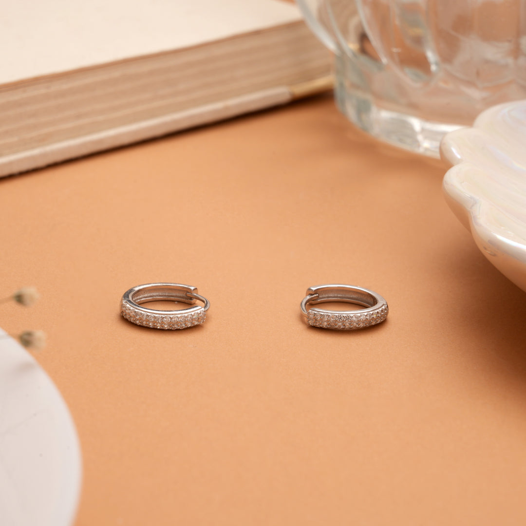 Premium Stone Accent Silver Earrings