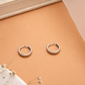 Luxury Twisted Silver Hoop Earrings