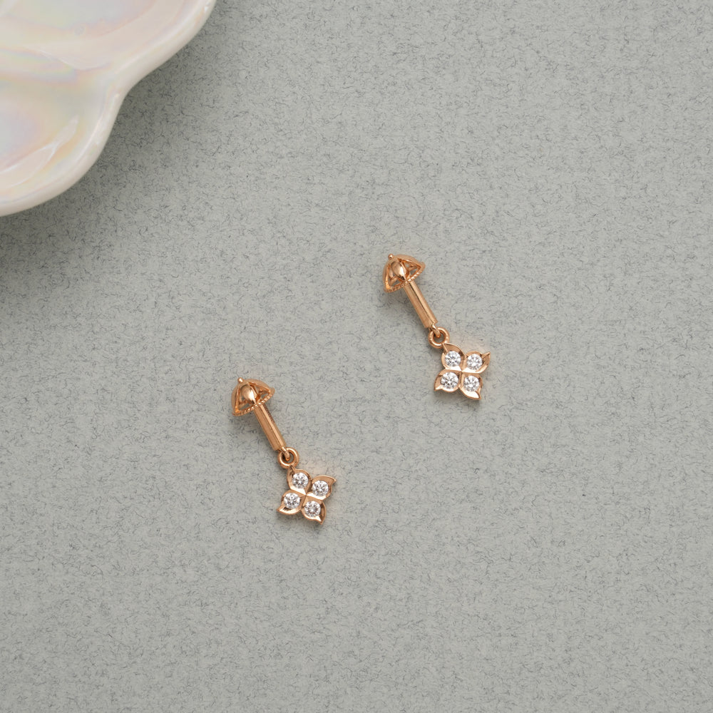Minimal Floral Drop Diamond Koppu
