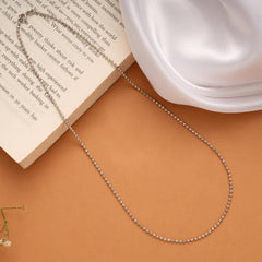 Elegant Beads Silver Men’s Chain