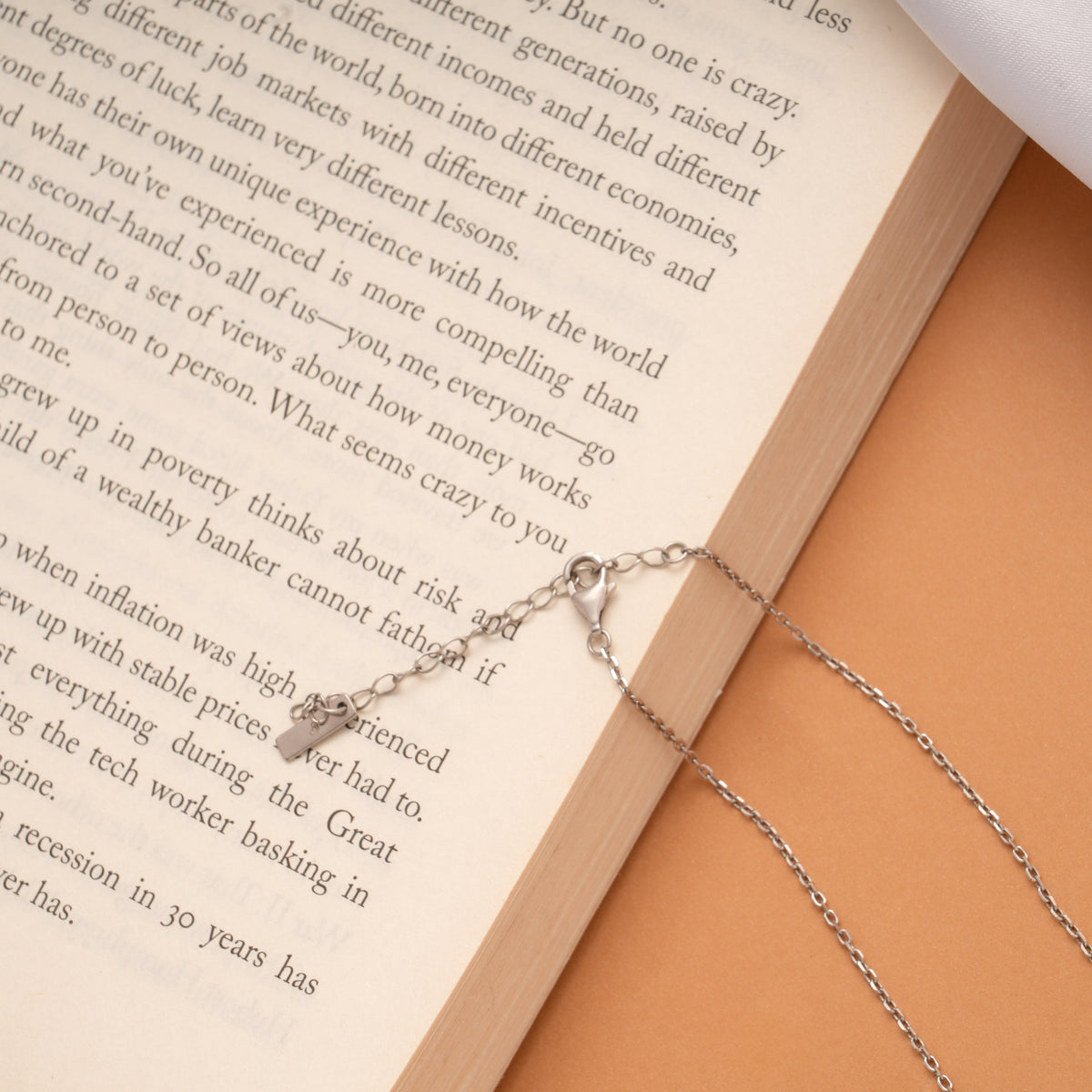 Dangling Double Layer Square Silver Chain