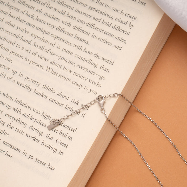 Dangling Double Layer Square Silver Chain