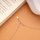 Delicate Circle Shimmering Design Silver Chain