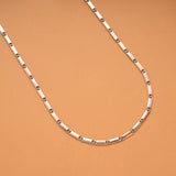 Dual Tone Box Link Silver Chain