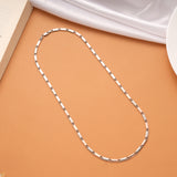 Dual Tone Box Link Silver Chain