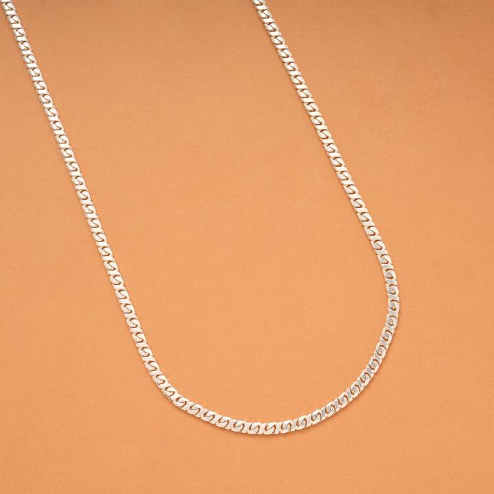 Stylish Locked Design Silver Men’s Chain