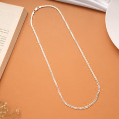 Stylish Locked Design Silver Men’s Chain