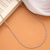 Tiny Ball Design Silver Men’s Chain