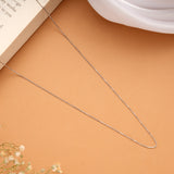 Sleek Box Design Women Silver Chain