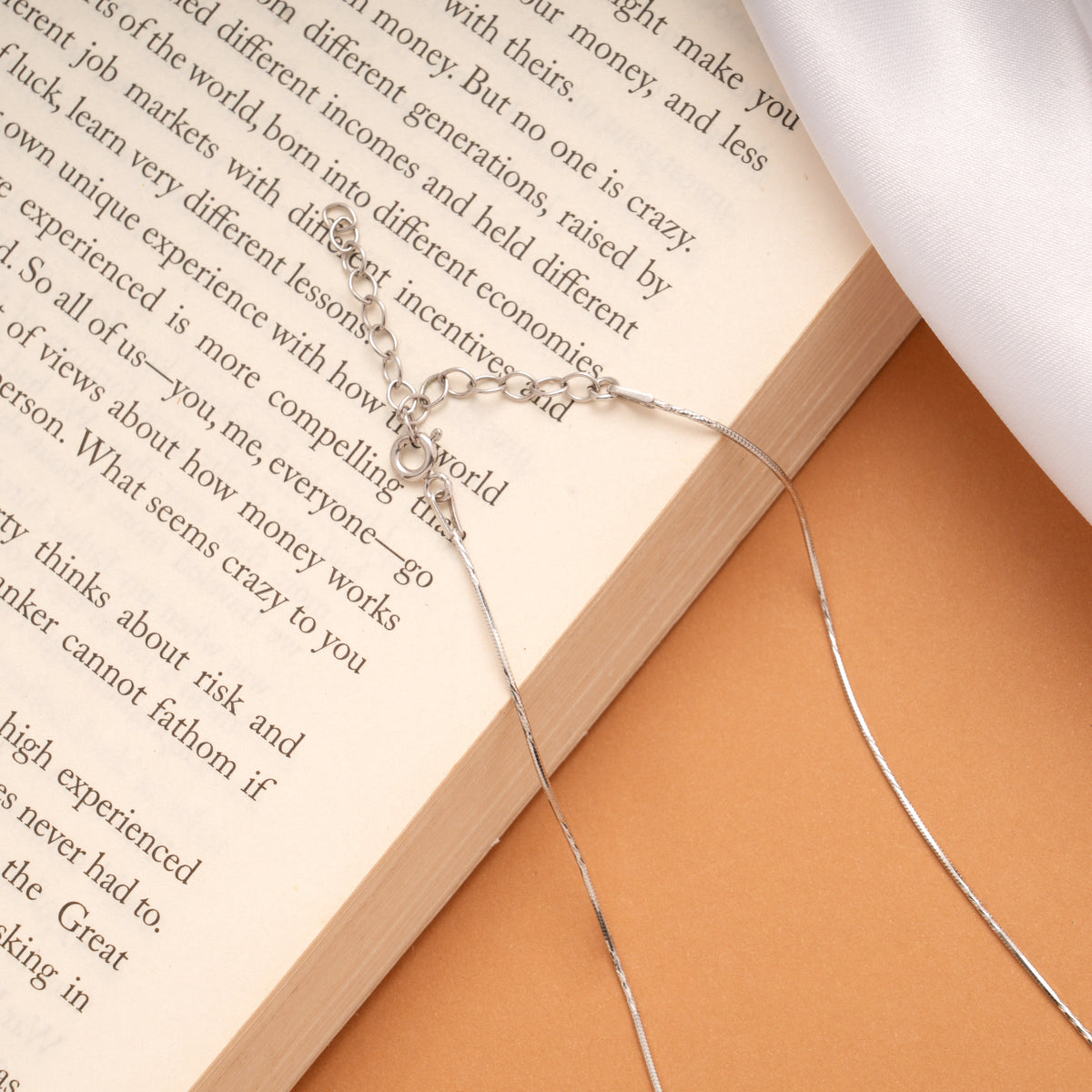 Tiny Charm Twisted Women Silver Chain