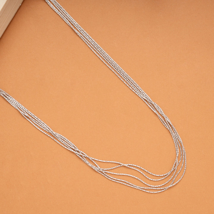 Minimal Design Multi Layer Silver Chain