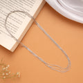 Minimal Design Multi Layer Silver Chain