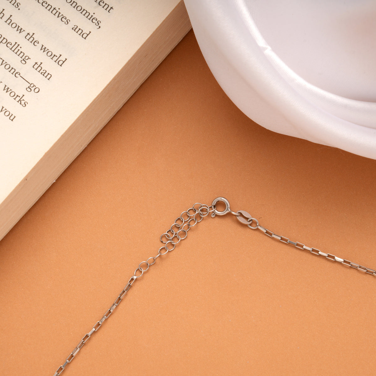 Elegant Evil Eye Tear Drop Silver Chain