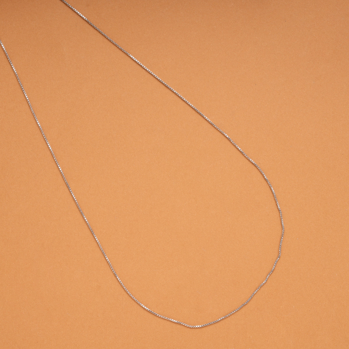 Tiny Charm Box Design Silver Chain