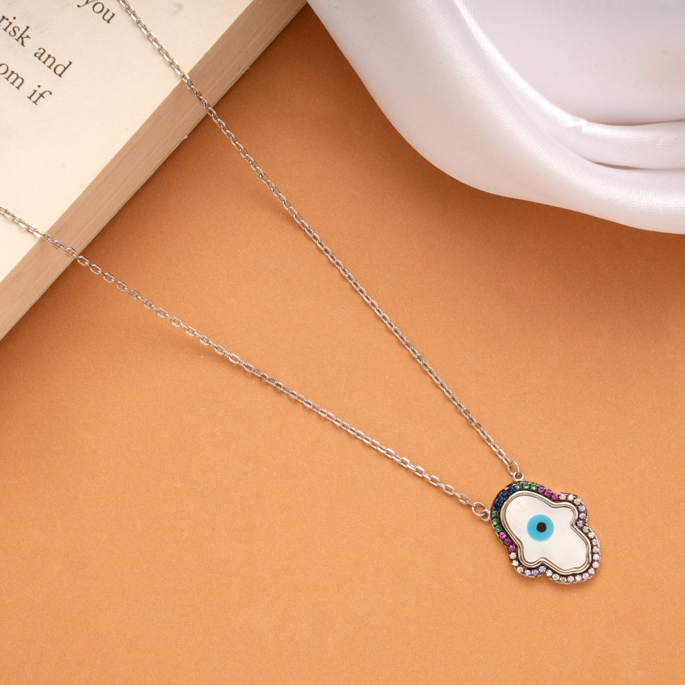 Elegant Evil Eye Charming Silver Chain