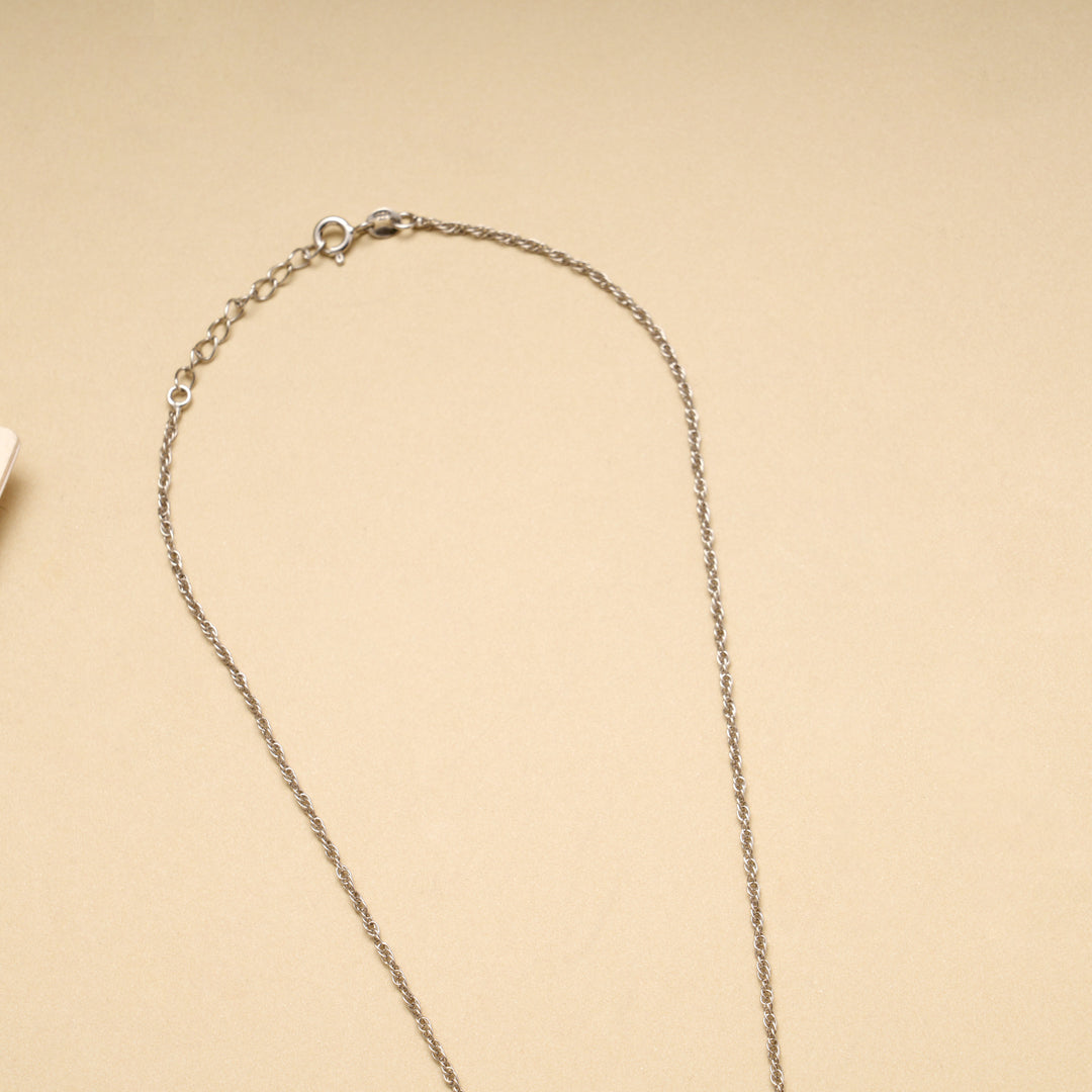 Holy Cross Pendant Triple Stone Silver Chain