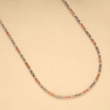 Minimal Dual Tone Hook Link Silver Men’s Chain