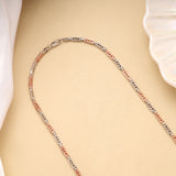 Minimal Dual Tone Hook Link Silver Men’s Chain