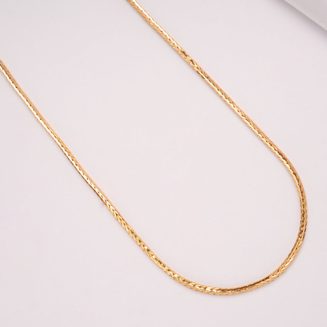 Traditional Smooth Finish Gold Plated Chain