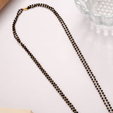 Elegant Emerald Stone Mangal Sutra Silver Chain