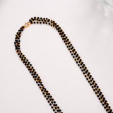 Dual Peacock Ruby Stone Mangal Sutra Golden Chain