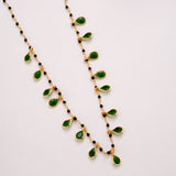 Charming Teardrop Emerald Mangal Sutra Golden Chain