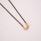 Crescent Moon Golden Mangal Sutra Chain