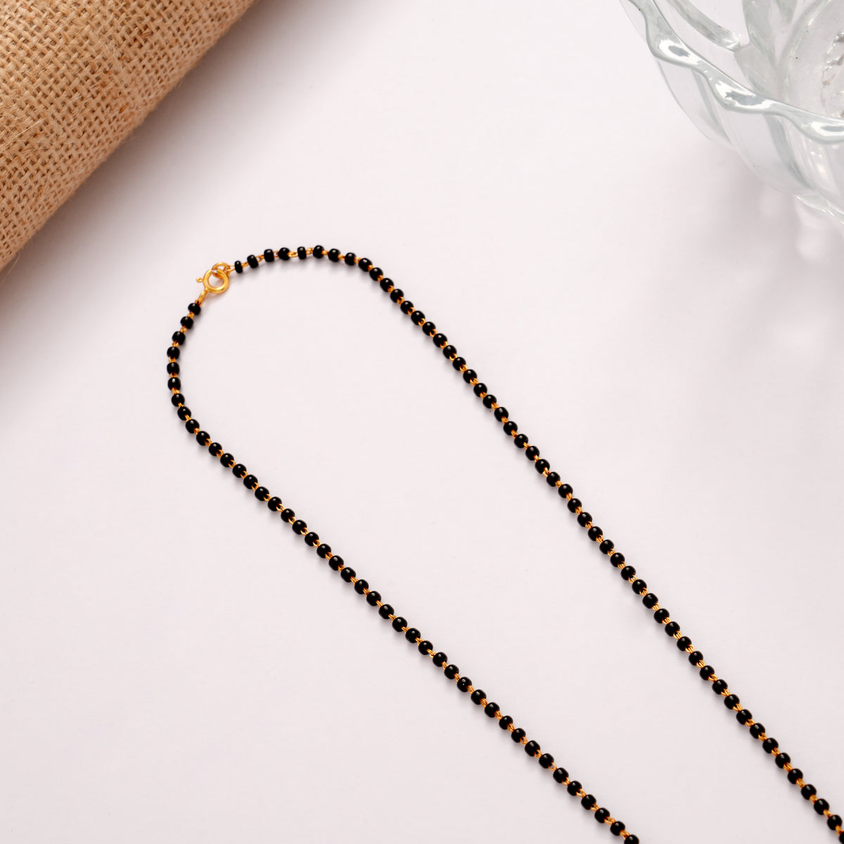 Crescent Moon Golden Mangal Sutra Chain
