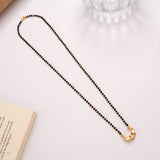 Crescent Moon Golden Mangal Sutra Chain