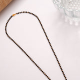 Regal Shaped Design Stone Golden Mangal Sutra Chain