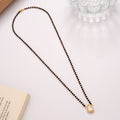 Regal Shaped Design Stone Golden Mangal Sutra Chain