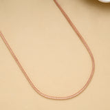 Classic Rose Gold Popcorn Link Silver Chain