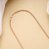 Classic Rose Gold Popcorn Link Silver Chain