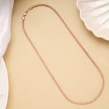 Classic Rose Gold Popcorn Link Silver Chain