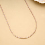 Fancy Rose Gold Textured Popcorn Silver Chain