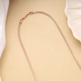 Fancy Rose Gold Textured Popcorn Silver Chain