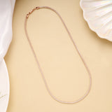 Fancy Rose Gold Textured Popcorn Silver Chain