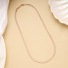 Fancy Rose Gold Textured Popcorn Silver Chain